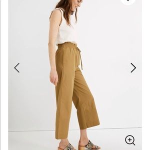 Poplin Huston pull-on crop pants